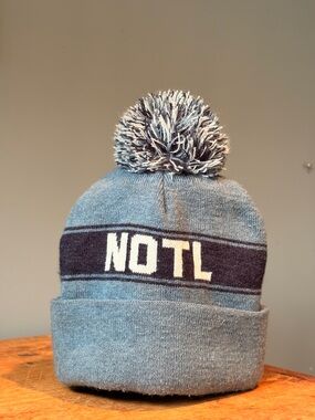 NOTL Knit Pom Beanie in Heather Blue